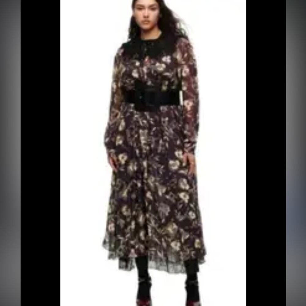 Zara Limited Edition H&M Conscious Exclusive Studio Floral Lace Maxi Dress Sz M